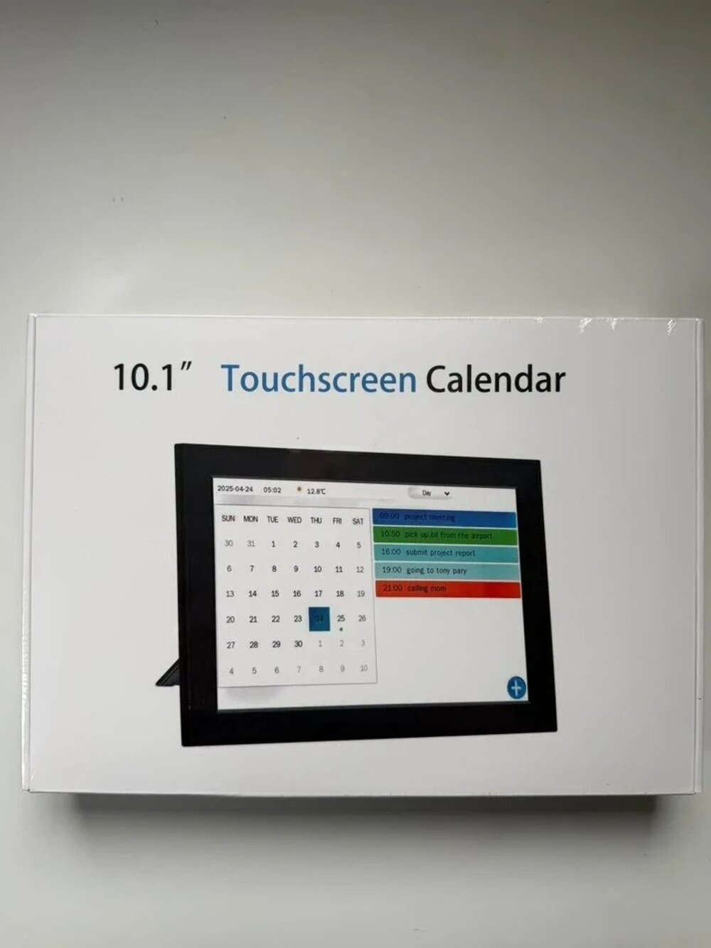 10.1" WiFi Touchscreen Digital Calendar – Smart Display with Time, Temperature
